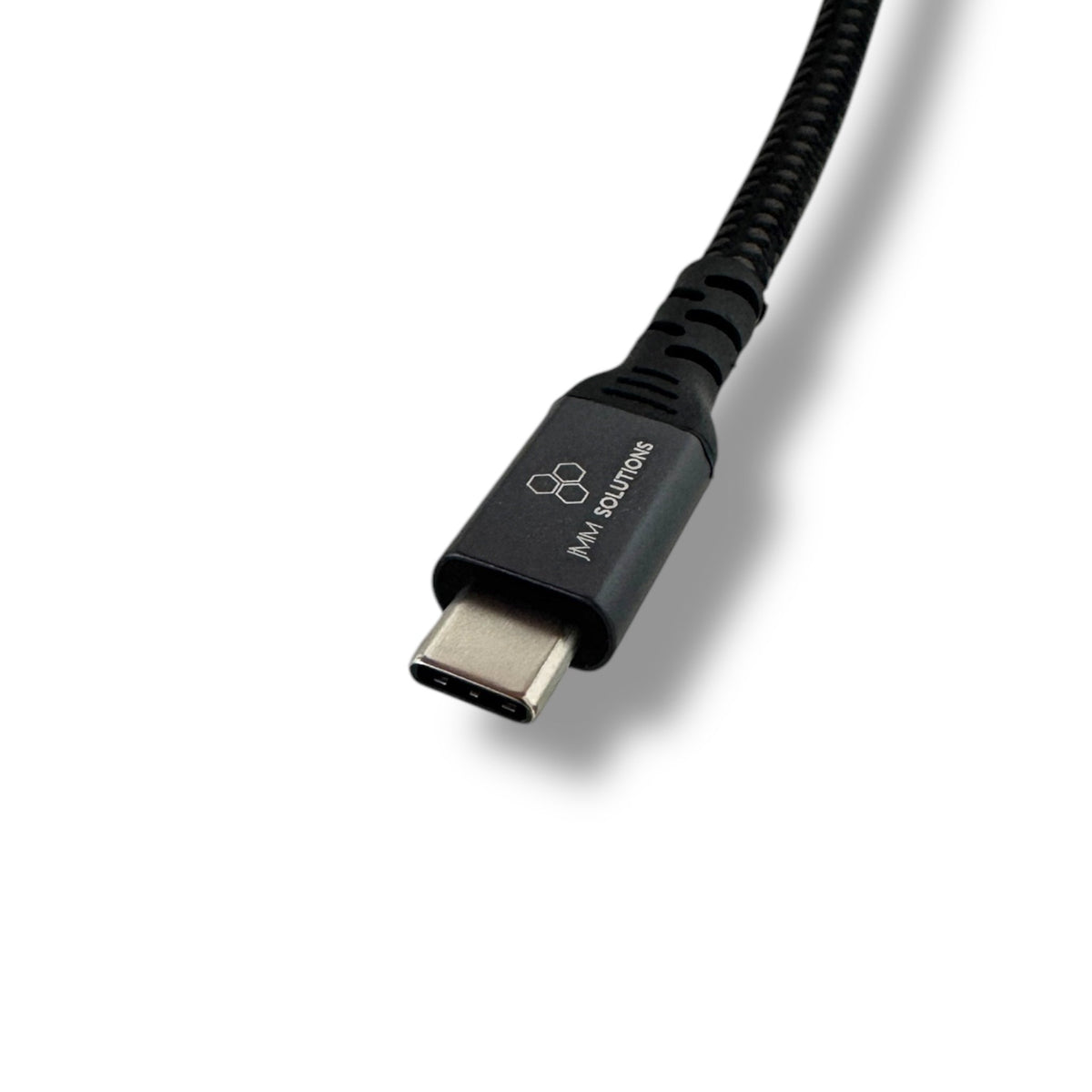 160W USB-C Car Charger + 240W USB-C Cable: close-up of the braided USB-C plug