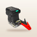 Ryobi ONE+ compatible 18V Jump Starter from Mr Swagman: fitted to an 18V battery, with red and black clamps