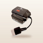 Makita-compatible 18V to 12V Power Supply + Auto Charger Bundle: on an 18V tool battery, with Anderson plug lead