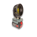 Bosch-compatible 18V 100mm Fan: on an 18V battery, other side