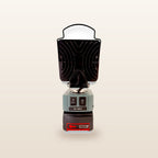 Bosch-compatible 18V LED Light & Fan Bundle: LED light, rear view showing the heat sink and wire handle