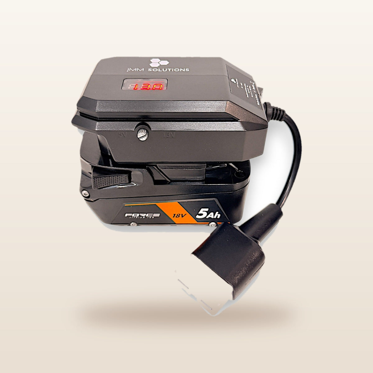 AEG-compatible 18V to 12V Step Down Power Supply: rear view showing the Anderson lead