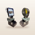 HiKOKI-compatible 18V LED Light & Fan Bundle: LED light and fan side by side