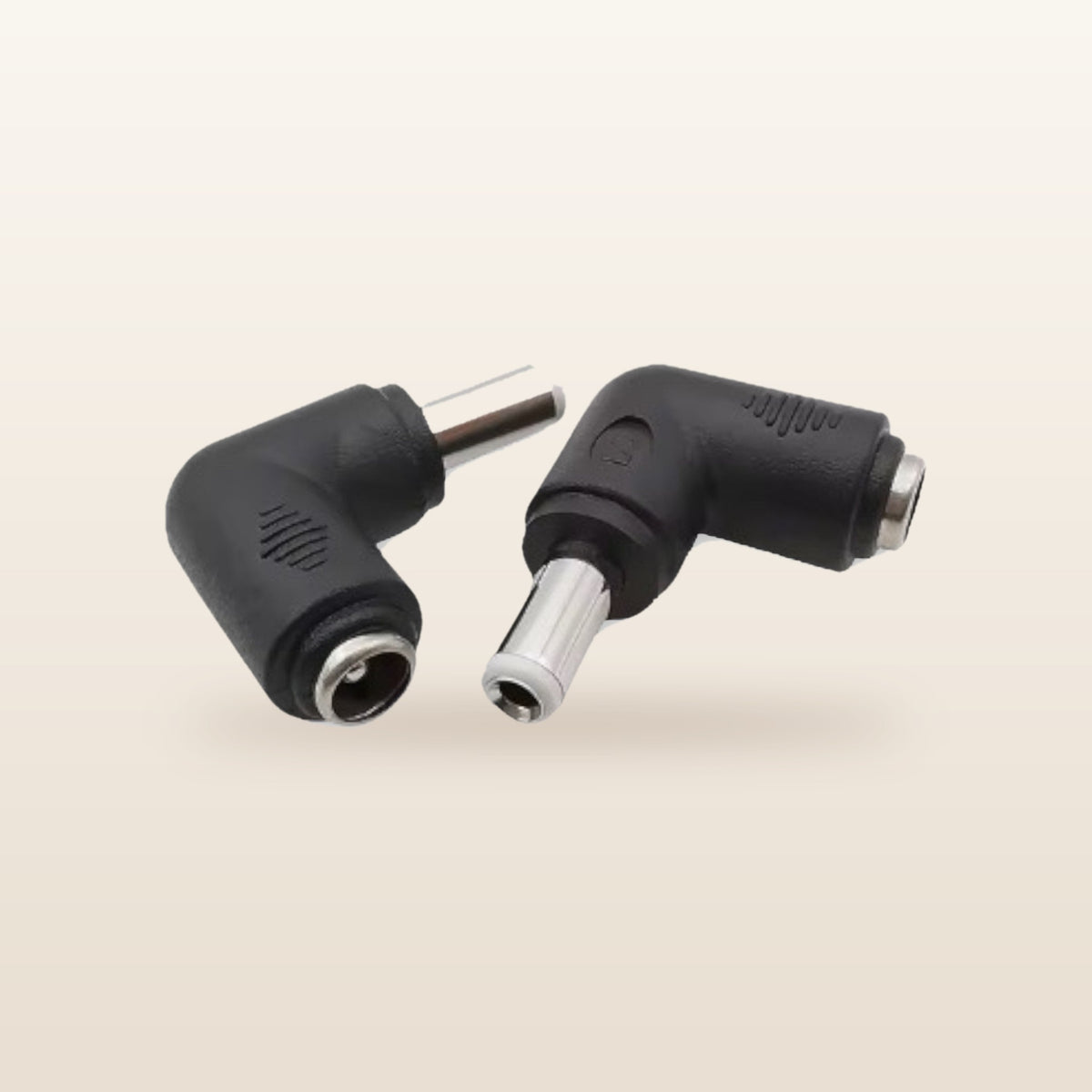 Right-Angle DC Adaptor Tips, Strip of 8: pair of right-angle DC adaptors, white tip