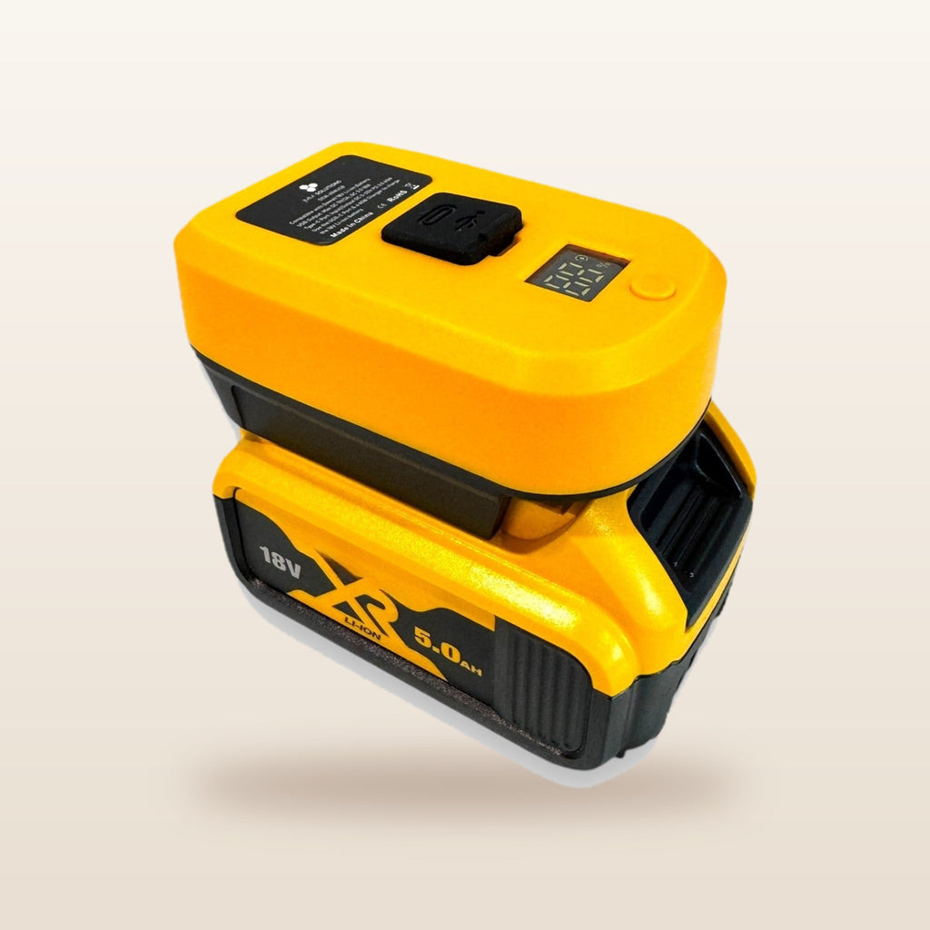DeWalt-compatible Power Kit for Starlink Mini: USB-C adaptor fitted to an 18V battery