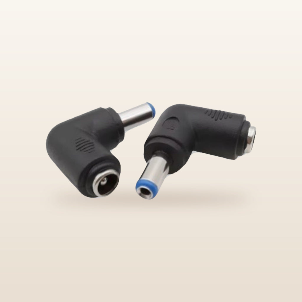 Right-Angle DC Adaptor Tips, Strip of 8: pair of right-angle DC adaptors, blue tip