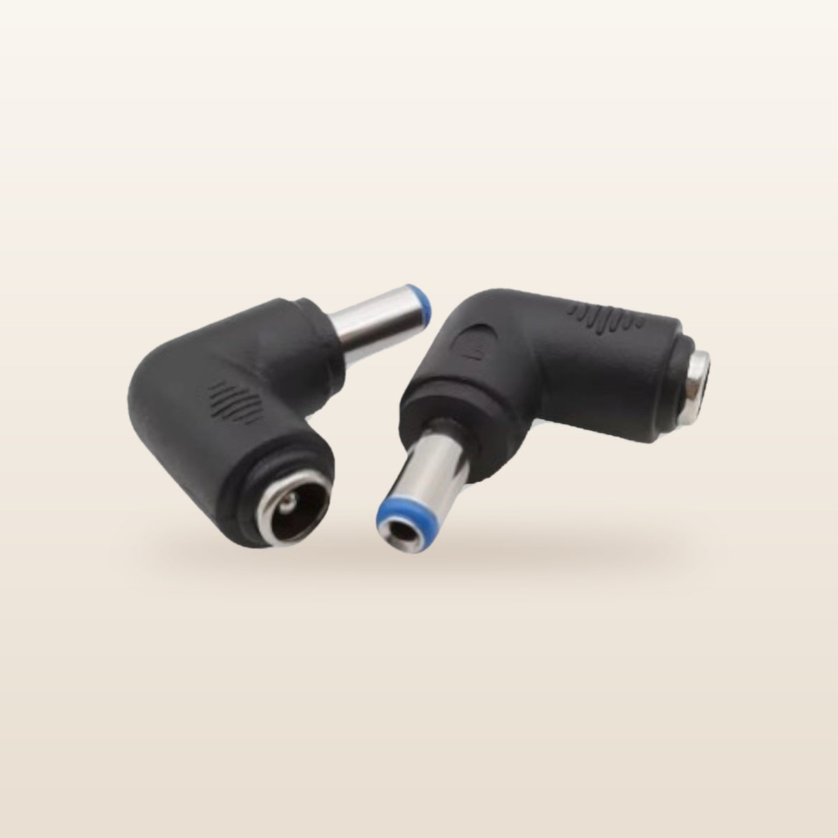 Right-Angle DC Adaptor Tips, Strip of 8: pair of right-angle DC adaptors, blue tip