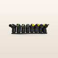 Right-Angle DC Adaptor Tips, Strip of 8 from Mr Swagman: eight right-angle DC adaptor tips in a strip