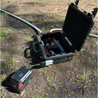 Milwaukee-compatible 18V to 12V Step Down Power Supply: running gear from an open hard case at camp