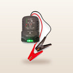 AEG-compatible 18V Jump Starter: front view showing the status lights and clamps