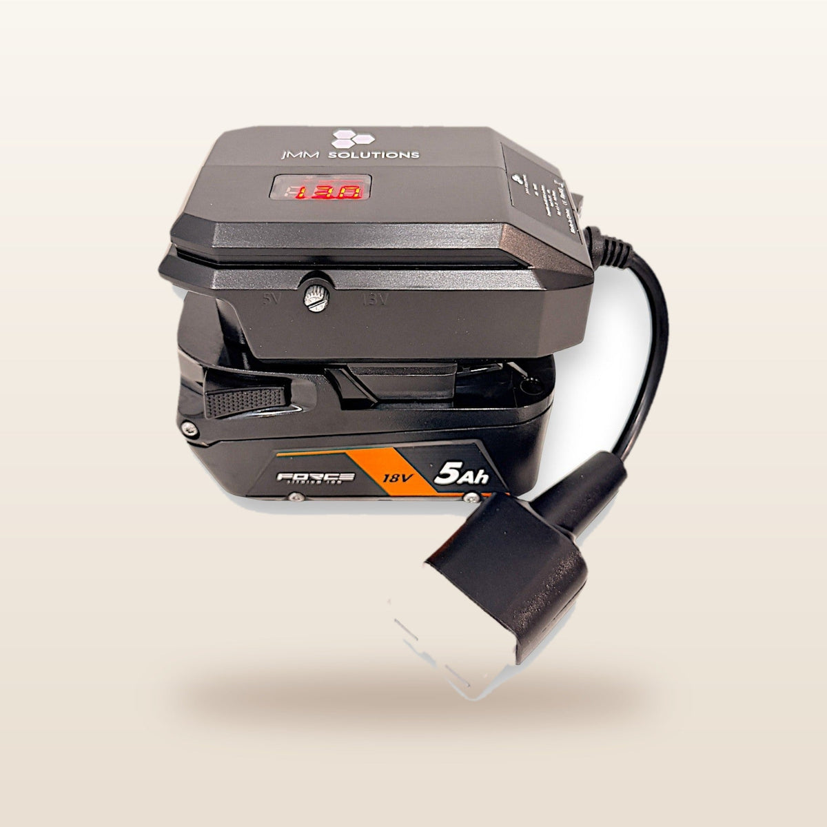 AEG-compatible 18V to 12V Step Down Power Supply: rear view showing the Anderson lead