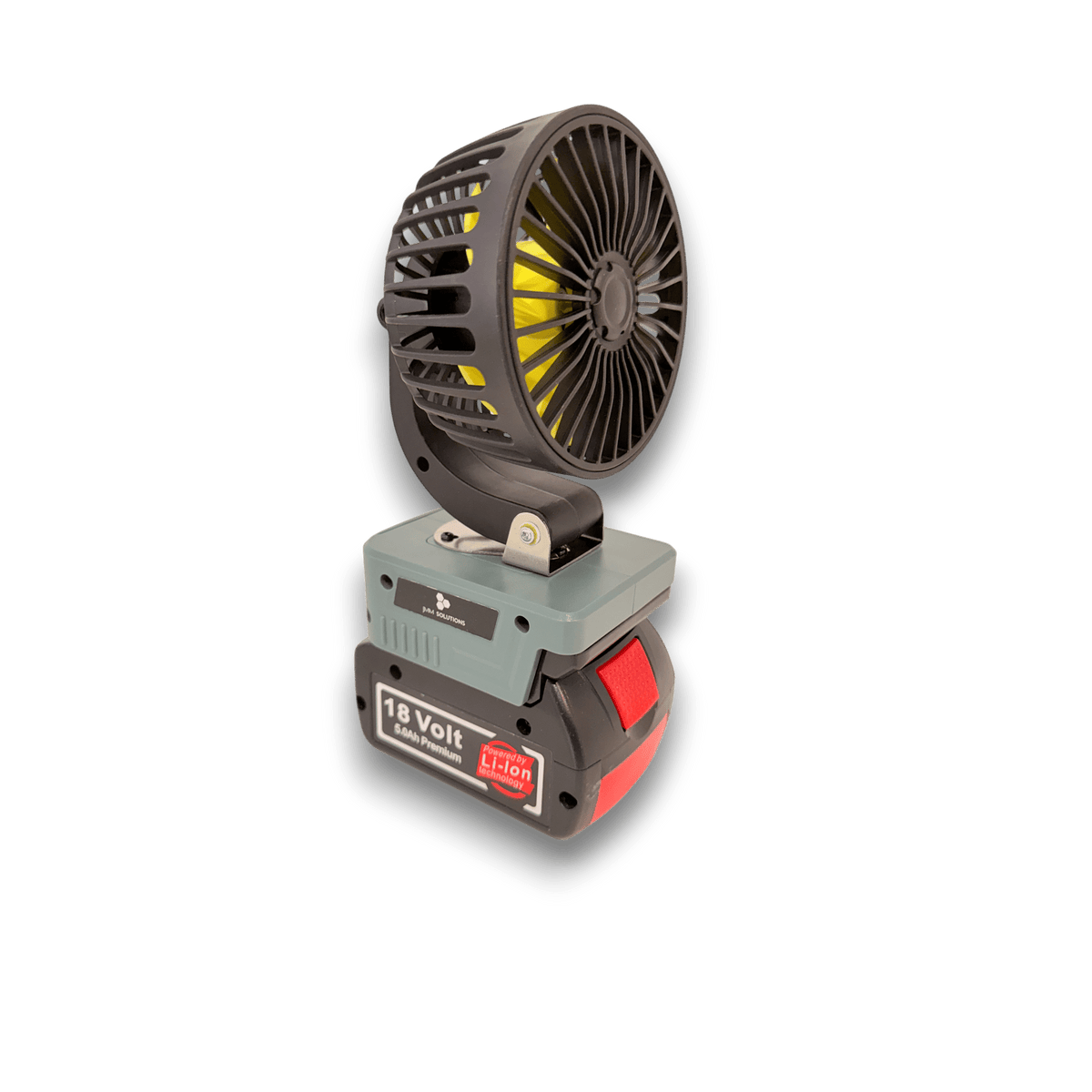 Bosch-compatible 18V 100mm Fan: on an 18V battery, other side