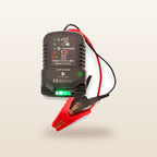 Bosch-compatible 18V Jump Starter: front view showing the status lights and clamps