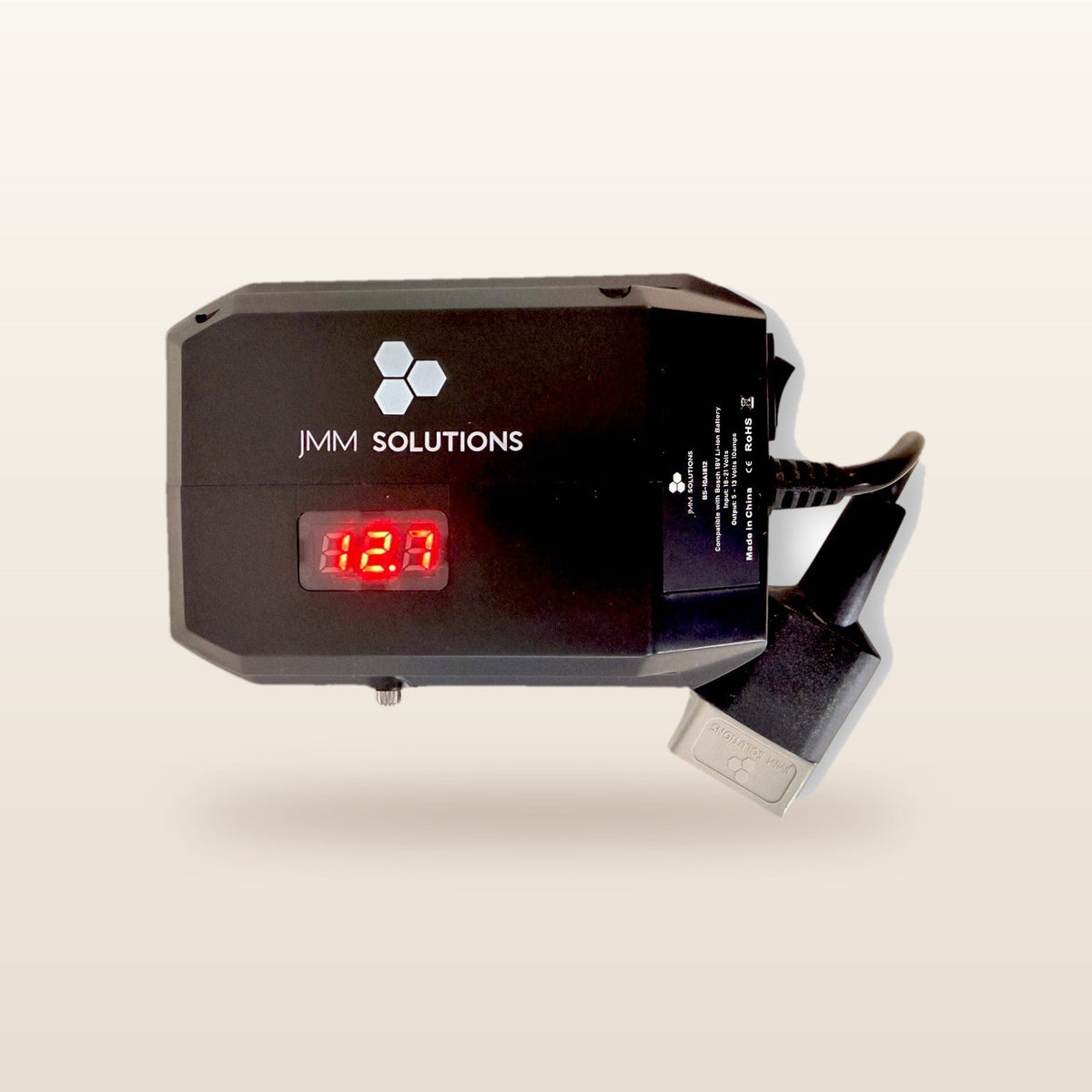 Bosch-compatible 18V to 12V Step Down Power Supply: digital voltage display lit