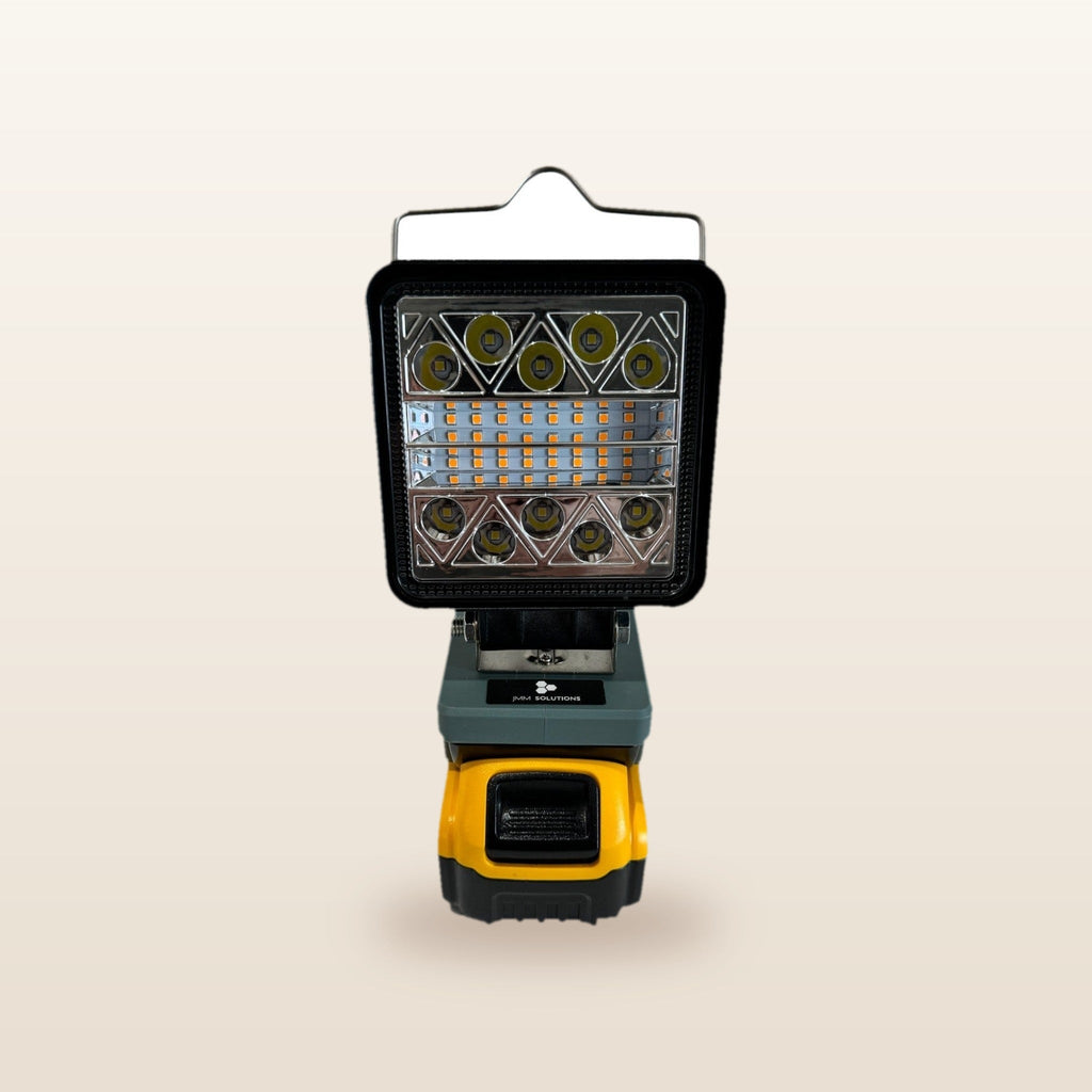 DeWalt-compatible 18V LED Light & Fan Bundle: LED light, front view of the LED panel
