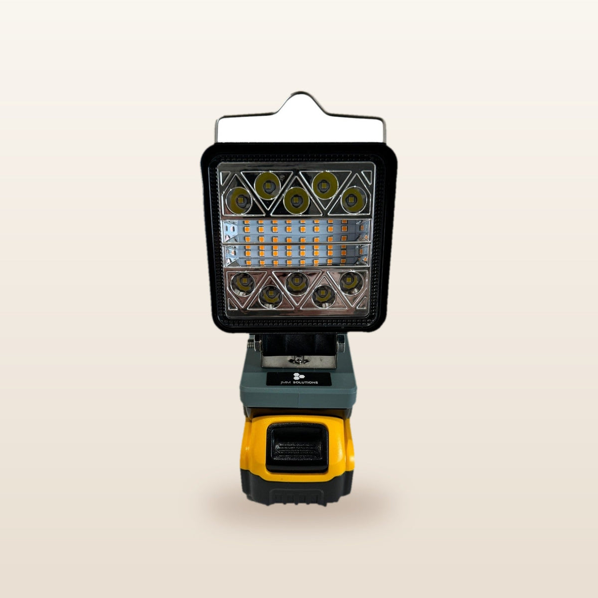 DeWalt-compatible 18V LED Light & Fan Bundle: LED light, front view of the LED panel