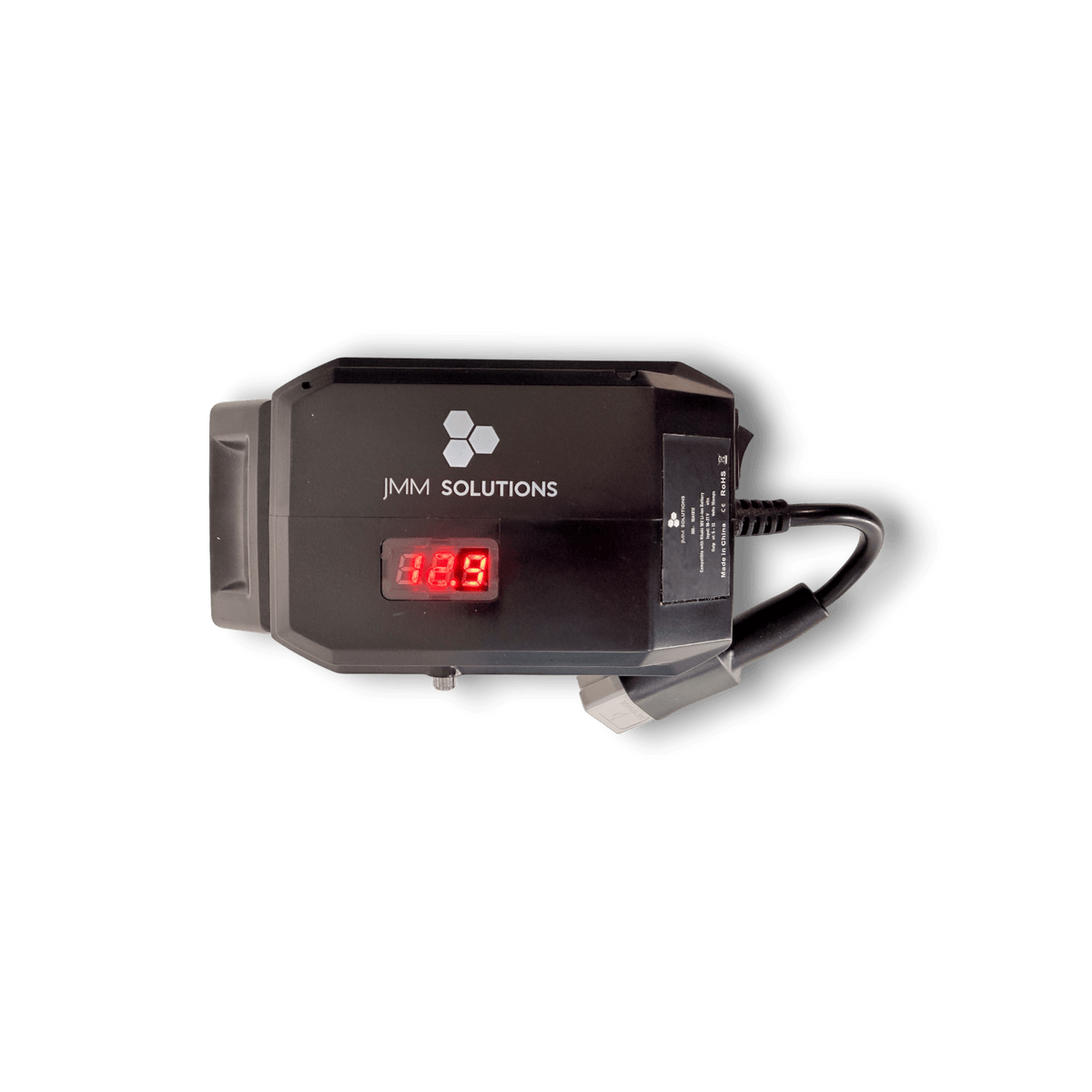 HiKOKI-compatible 18V to 12V Power Supply + Auto Charger Bundle: digital voltage display lit