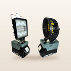 Makita-compatible 18V LED Light & Fan Bundle: LED light and fan side by side