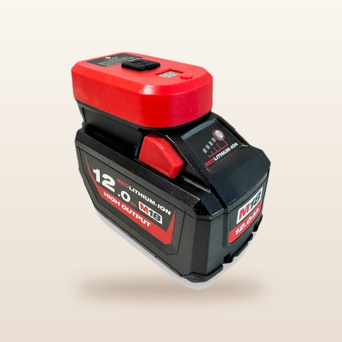 Milwaukee-compatible Power Kit for Starlink Mini: USB-C adaptor fitted to an 18V battery