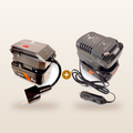 Mr Swagman AEG-compatible 18V to 12V Power Supply + Auto Charger Bundle: power supply and in-car charger on 18V batteries