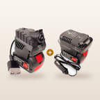 Bosch-compatible Volt Step Down PRO + Auto Charger Bundle from Mr Swagman: PRO unit and in-car charger on 18V batteries