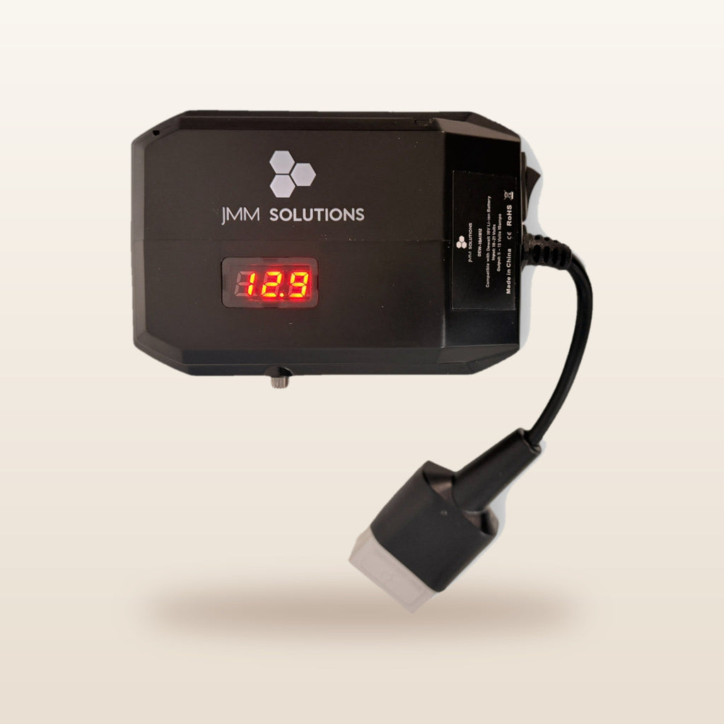 DeWalt-compatible 18V to 12V Step Down Power Supply: digital voltage display lit