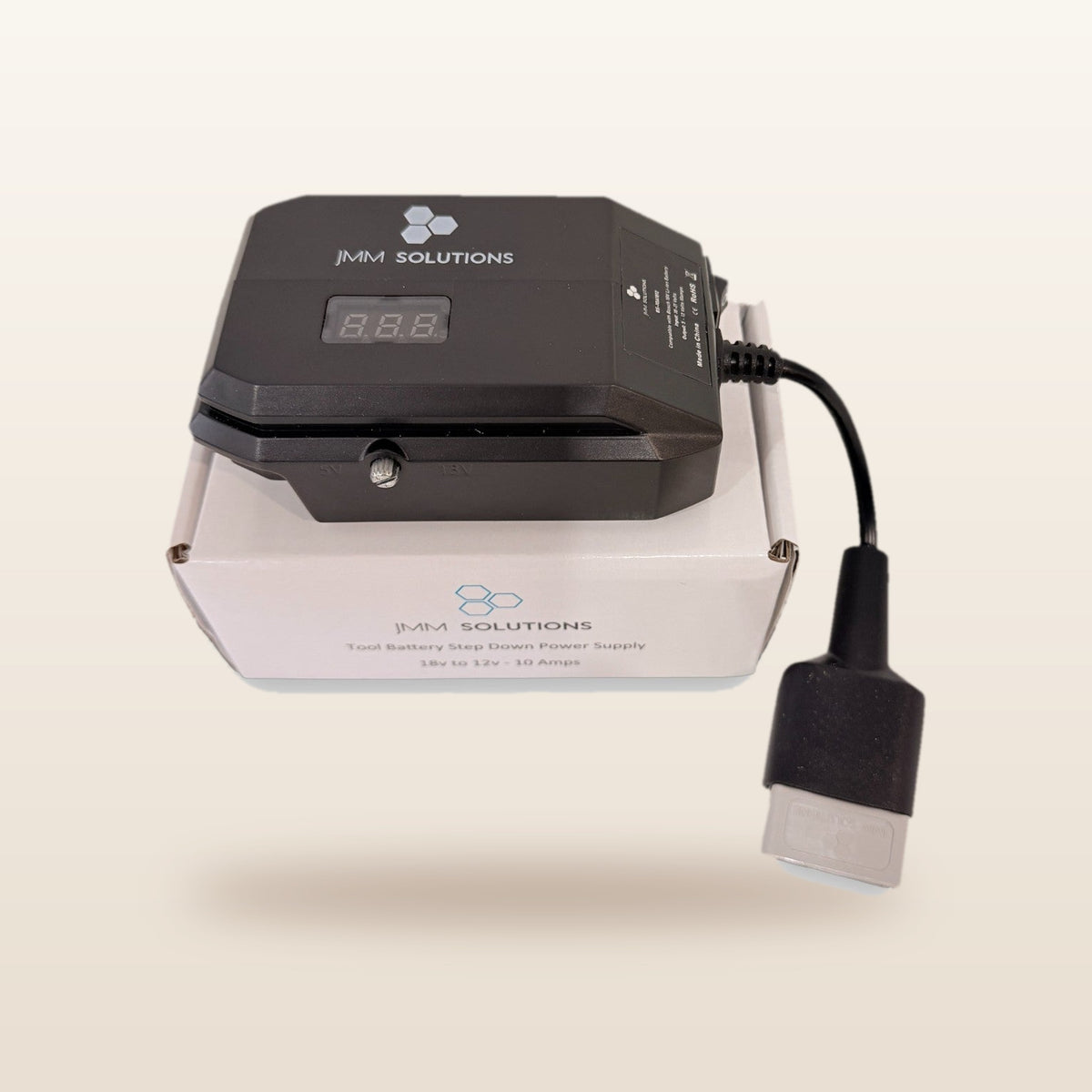 Metabo-compatible 18V to 12V Step Down Power Supply: power supply on its own, with Anderson lead