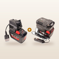 Milwaukee-compatible Volt Step Down PRO + Auto Charger Bundle from Mr Swagman: PRO unit and in-car charger on 18V batteries