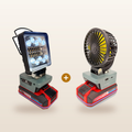 Ozito/Einhell-compatible 18V LED Light & Fan Bundle from Mr Swagman: LED light and 100mm fan, each on an 18V battery