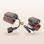 Mr Swagman Ozito/Einhell-compatible 18V to 12V Power Supply + Auto Charger Bundle: power supply and in-car charger