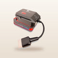 Ozito/Einhell-compatible 18V to 12V Step Down Power Supply from Mr Swagman: on an 18V tool battery, with Anderson plug lead