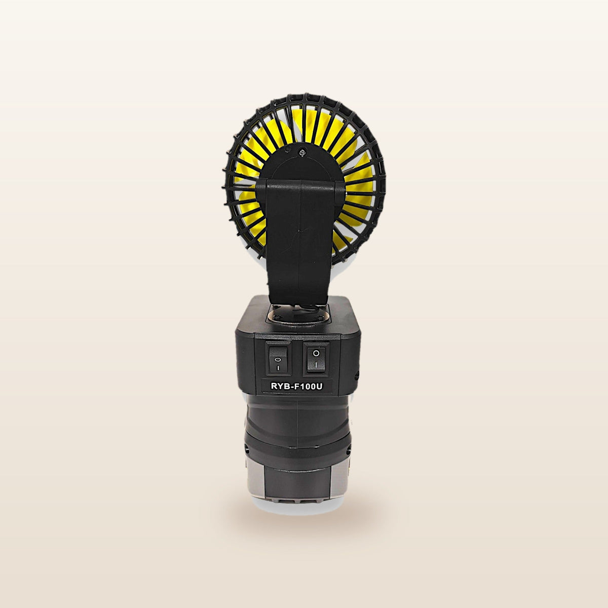Ryobi ONE+ compatible 18V 100mm Fan: rear view showing the USB ports