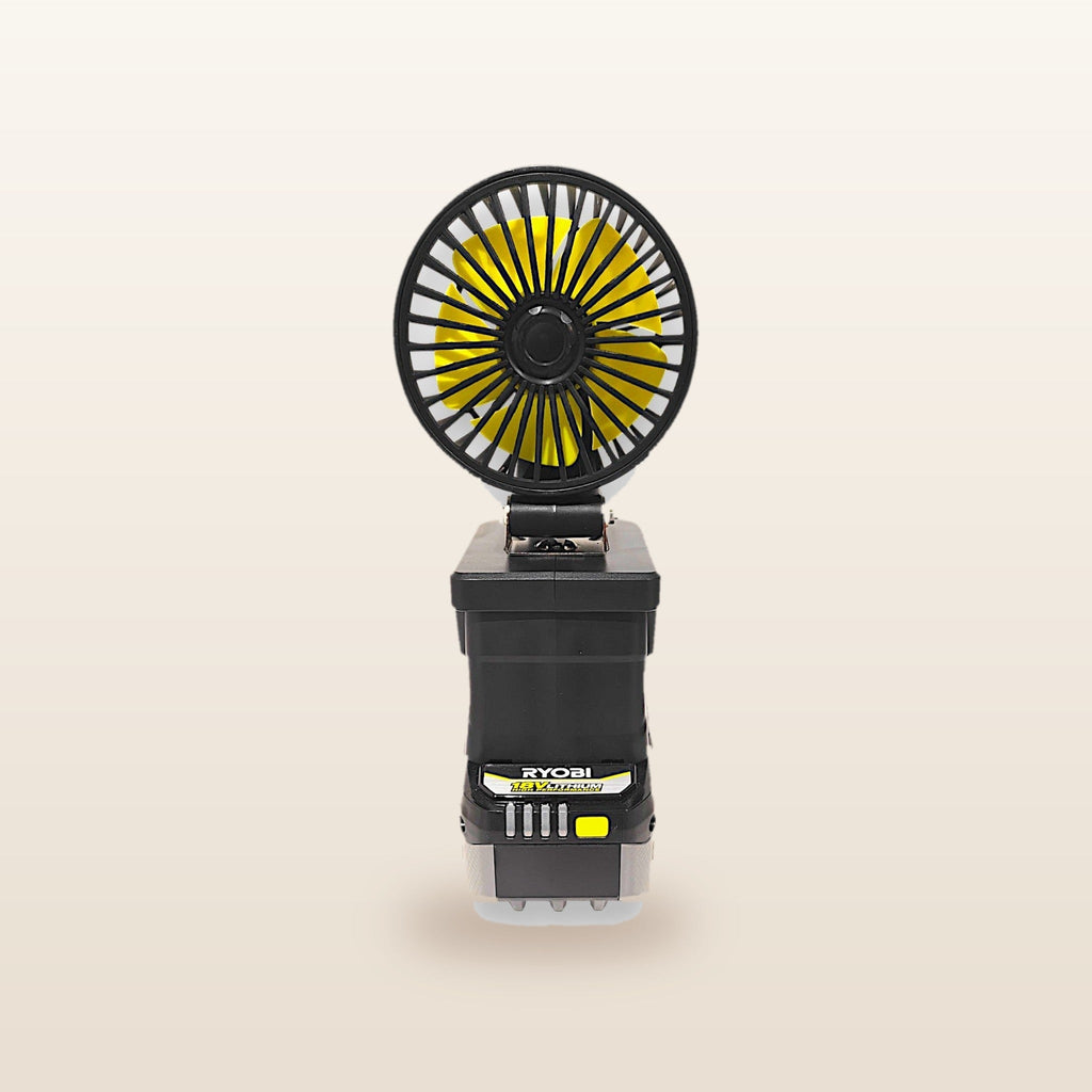 Ryobi ONE+ compatible 18V 100mm Fan: front view of the fan blades