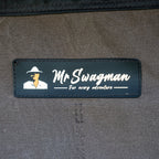 Mr Swagman logo badge on the Stockman Brown canvas